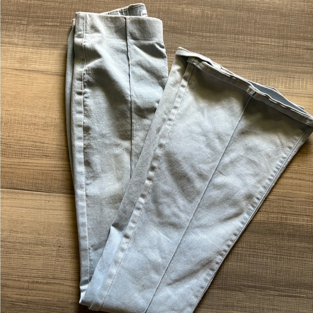 Light Gray Flared Pants